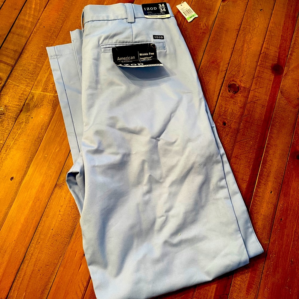 New men’s izod chinos 34 34 light blue